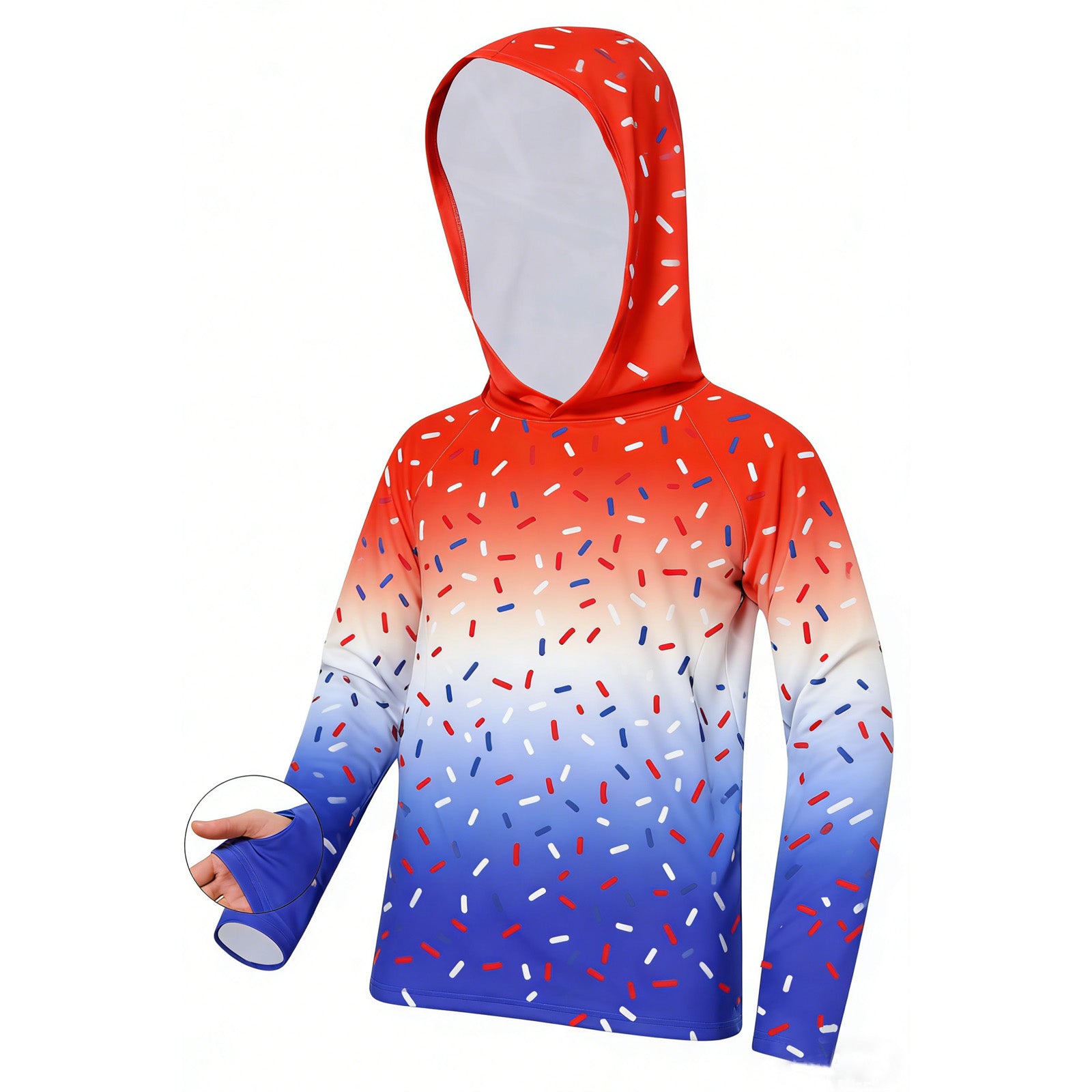 Lanbubble Boys Rash Guard Shirts Long Sleeve Quick Dry Beach Swim Hooded with Thumb Hole 7-14Years