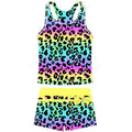 Girls Swimsuit Two Piece Set Tankini Crop Top Swim Shorts Bathing Suit Sizes 4-11Y