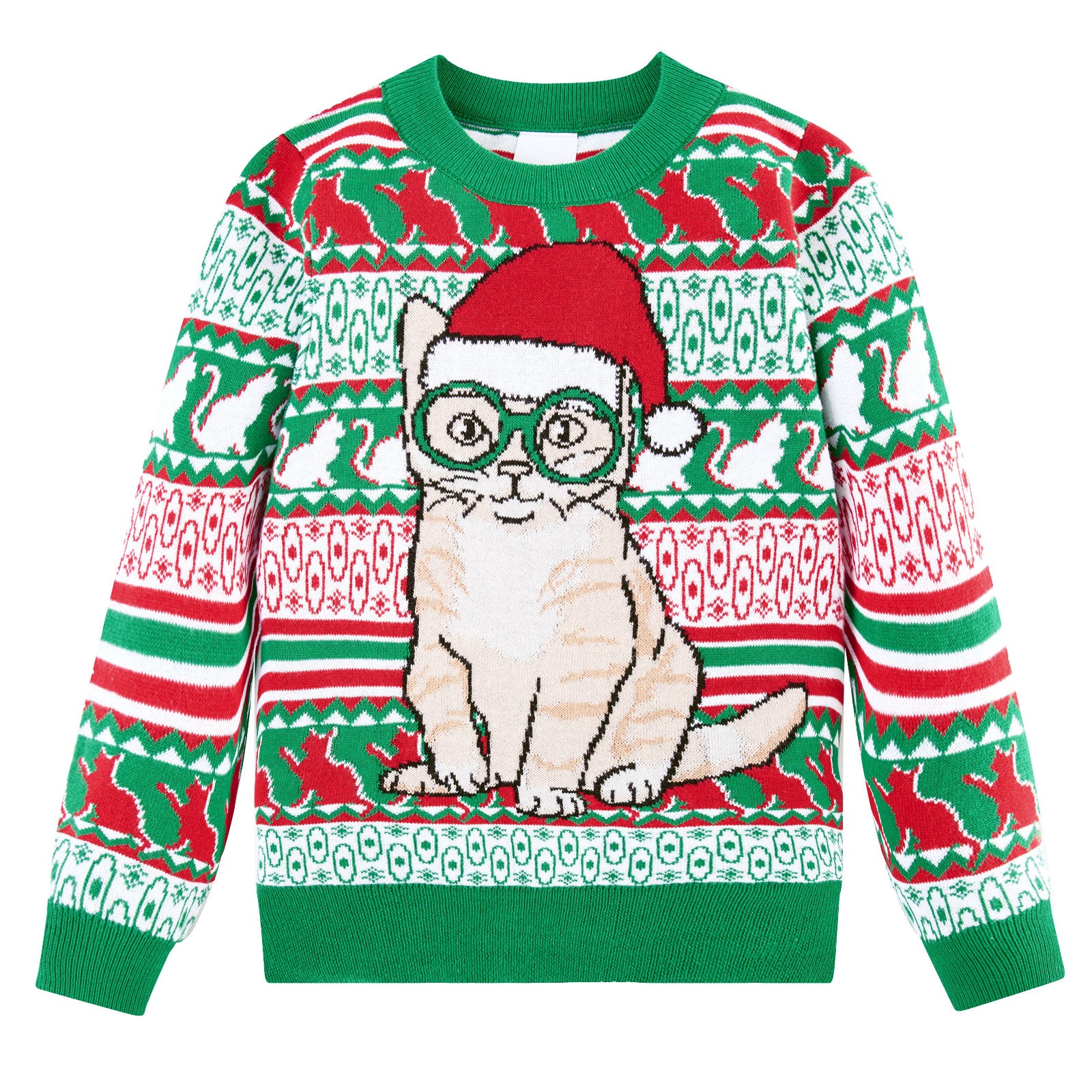 Lanbubble Kids Christmas Sweater Boys Girls Ugly Knit Pullover for Xmas Holiday 3-12 Years