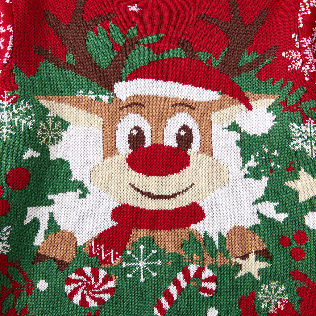 Lanbubble Kids Christmas Sweater Boys Girls Ugly Knit Pullover for Xmas Holiday 3-12 Years