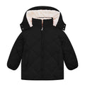 Lanbubble Girls Fleece Lined Hooded Puffer Jacket Winter Coat, Warm Outerwear with Pockets, Sizes 5-12 Years