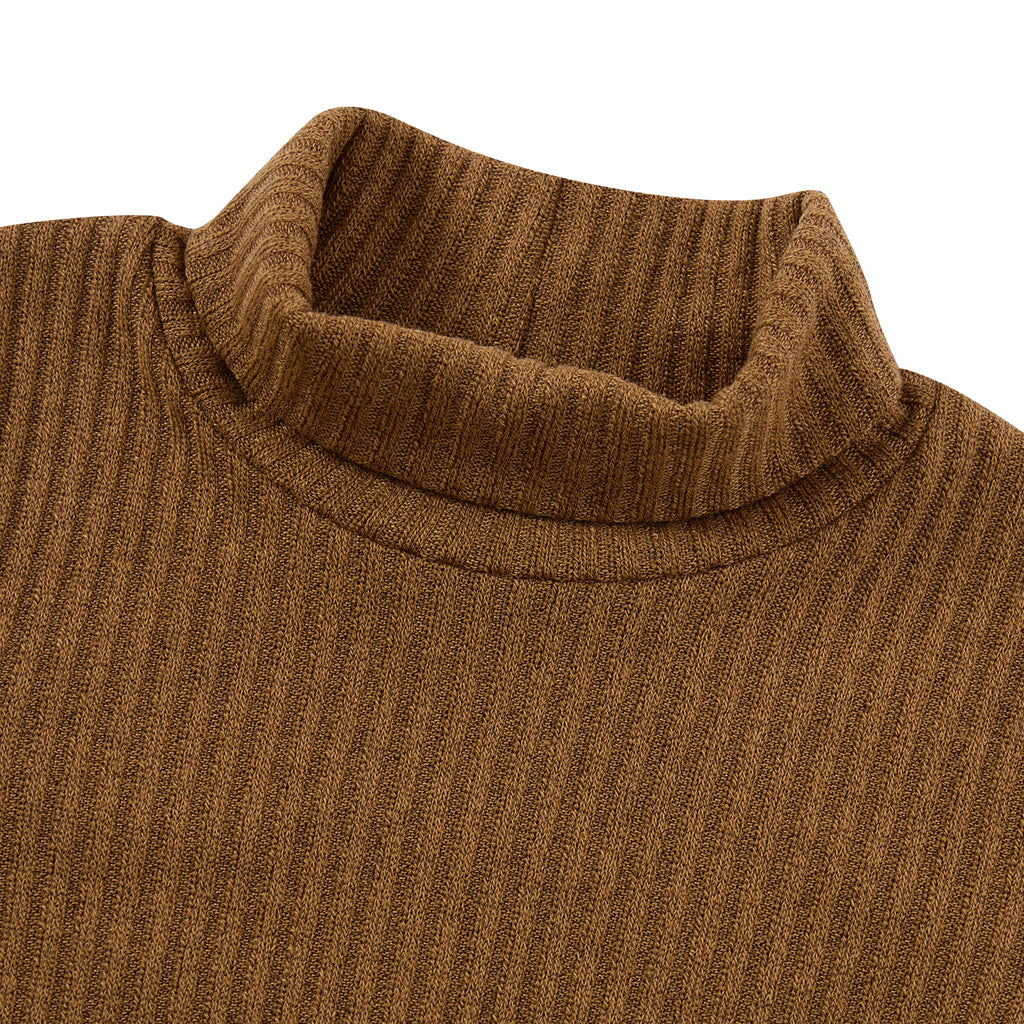 Lanbubble Toddler Girls Long Sleeve Turtleneck Dress Ribbed Knit A Line Fall Winter Clothes 2-7 Years