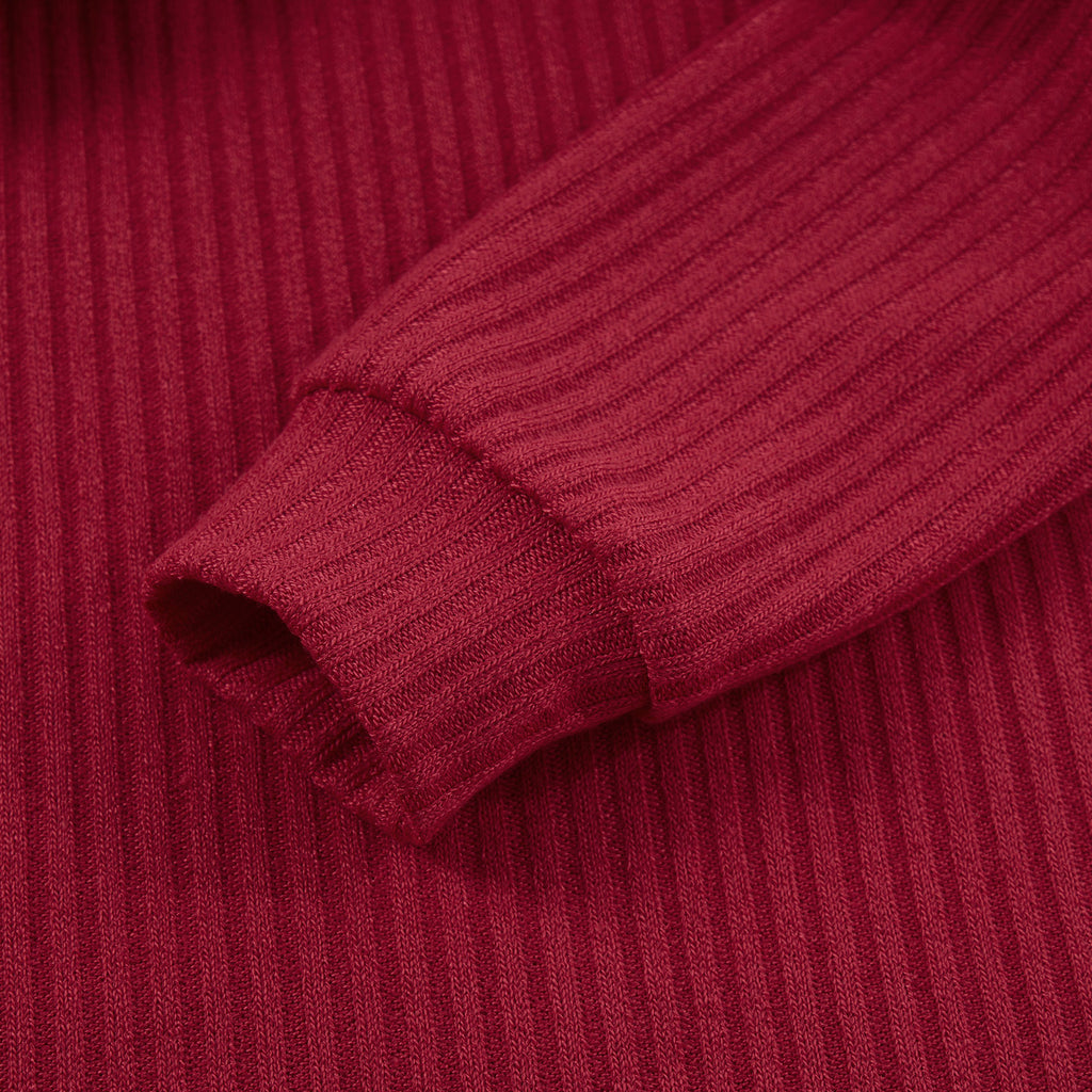Lanbubble Toddler Girls Long Sleeve Turtleneck Dress Ribbed Knit A Line Fall Winter Clothes 2-7 Years