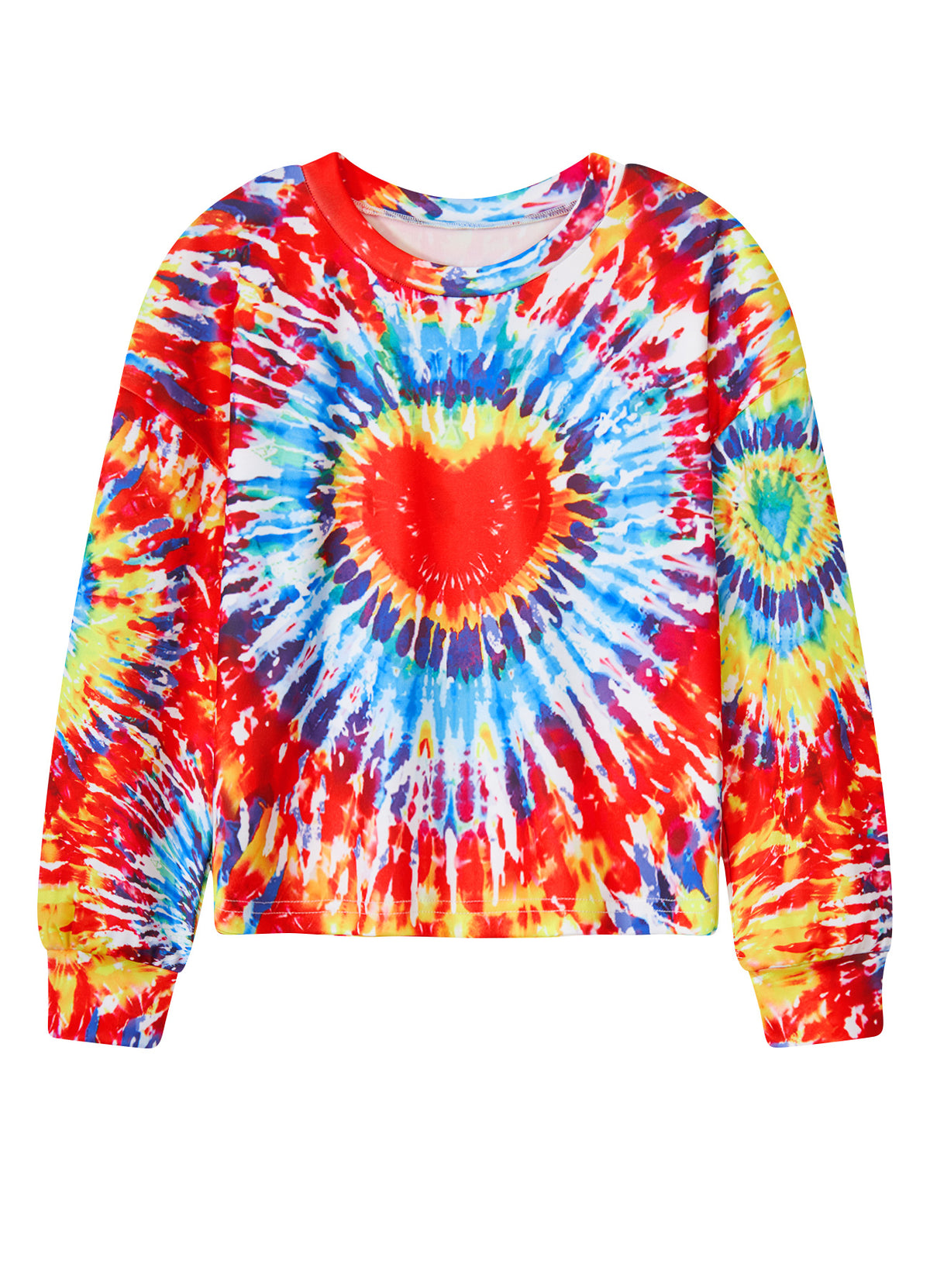 Lanbubble Girls Long Sleeve T Shirt Casual Graphic Tie Dye Top 7-12Y