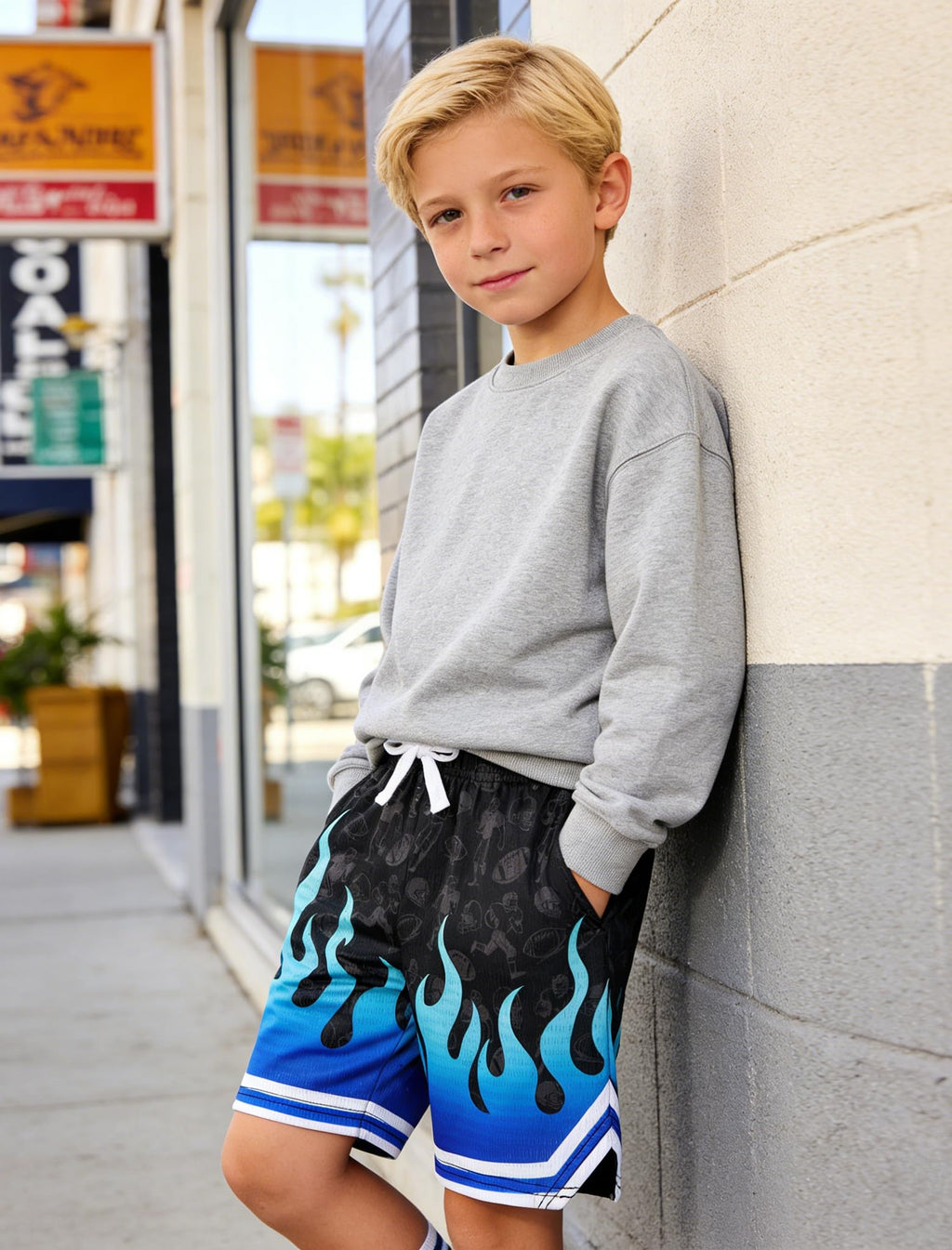 Lanbubble Boys' Athletic Shorts Quick Dry Stretch Elastic Waist Bottoms Big Boy Mesh Breathable Active Running Workout Shorts for Youth (7-12 Years)