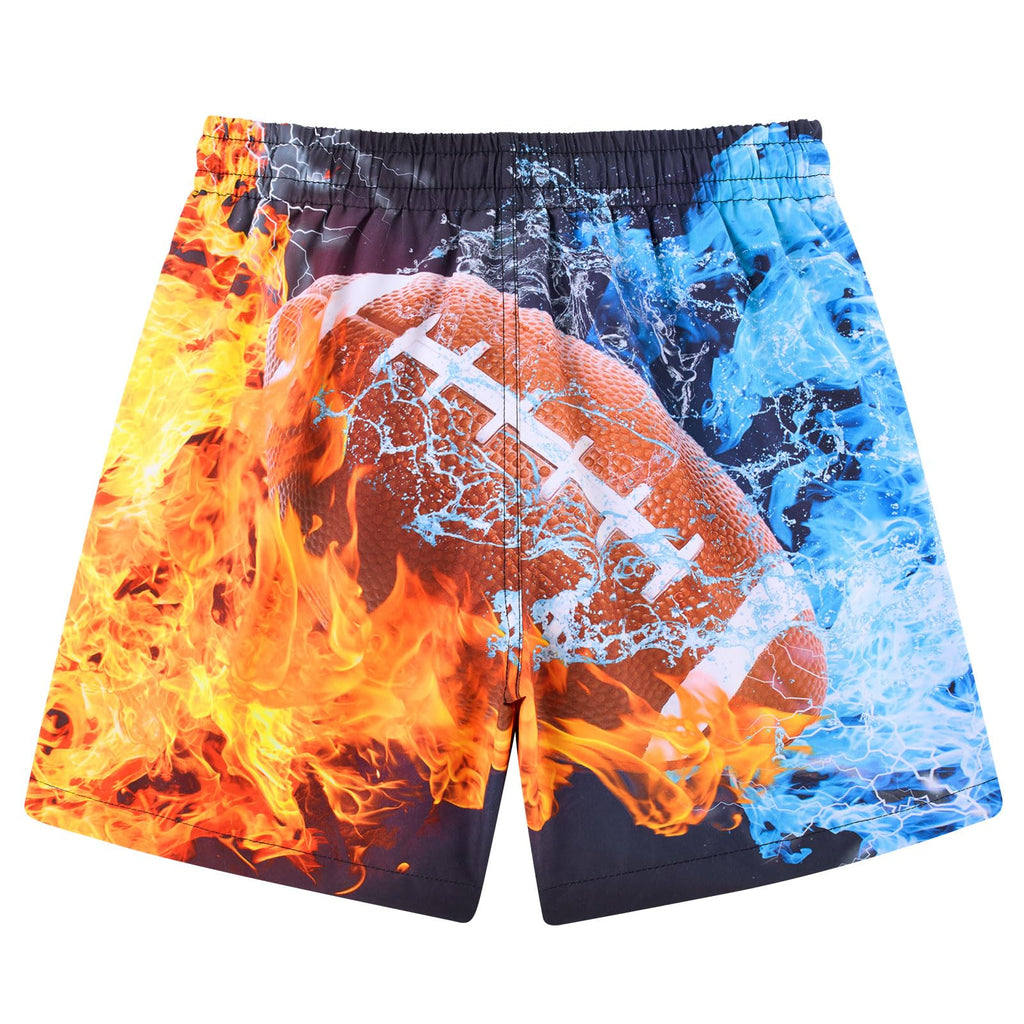 Lanbubble Boys Swim Trunks with Compression Liner Swimming Shorts Quick Dry Bathing Suit Swimwear 7-16Y
