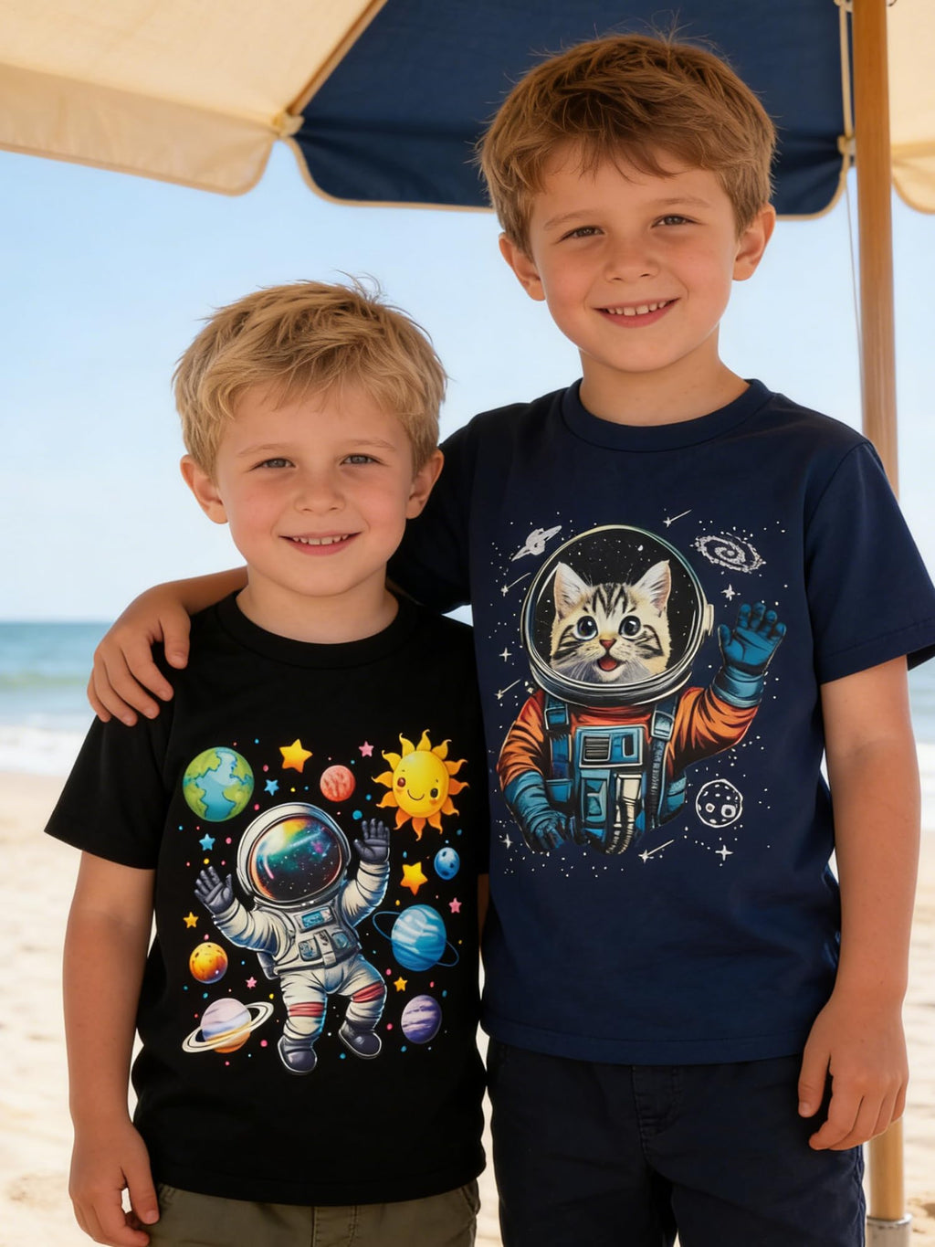 Lanbubble Toddler Boys T-Shirts, 2-Pack Dinosaur Graphic Short Sleeve Cotton Tees, Sizes 2T-6T