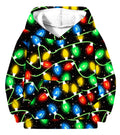 Lanbubble Boys Fleece Lined Christmas Hoodie, Graphic Pullover Sweatshirt with Kangaroo Pocket for Kids 8-14 Y