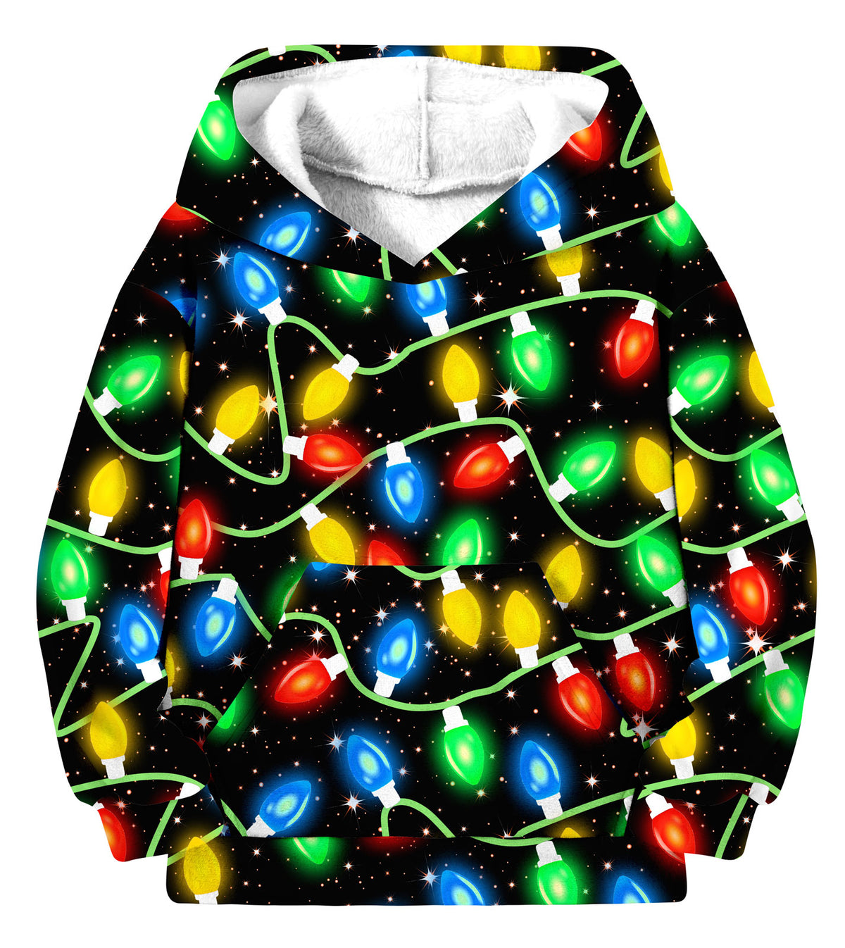Lanbubble Boys Fleece Lined Christmas Hoodie, Graphic Pullover Sweatshirt with Kangaroo Pocket for Kids 8-14 Y