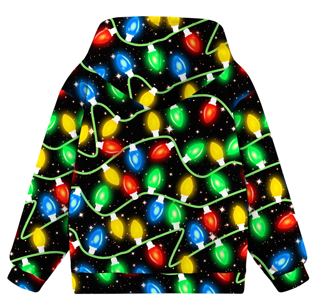 Lanbubble Boys Fleece Lined Christmas Hoodie, Graphic Pullover Sweatshirt with Kangaroo Pocket for Kids 8-14 Y