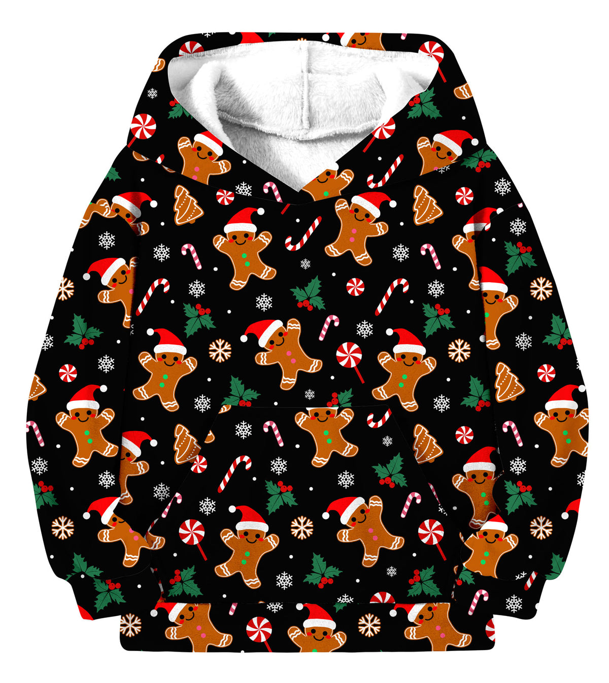 Lanbubble Boys Fleece Lined Christmas Hoodie, Graphic Pullover Sweatshirt with Kangaroo Pocket for Kids 8-14 Y