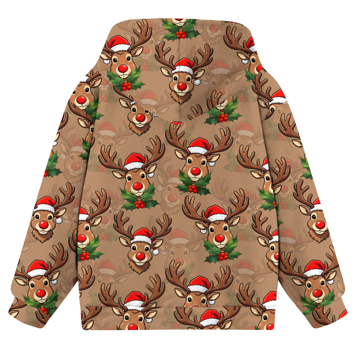Lanbubble Boys Fleece Lined Christmas Hoodie, Graphic Pullover Sweatshirt with Kangaroo Pocket for Kids 8-14 Y