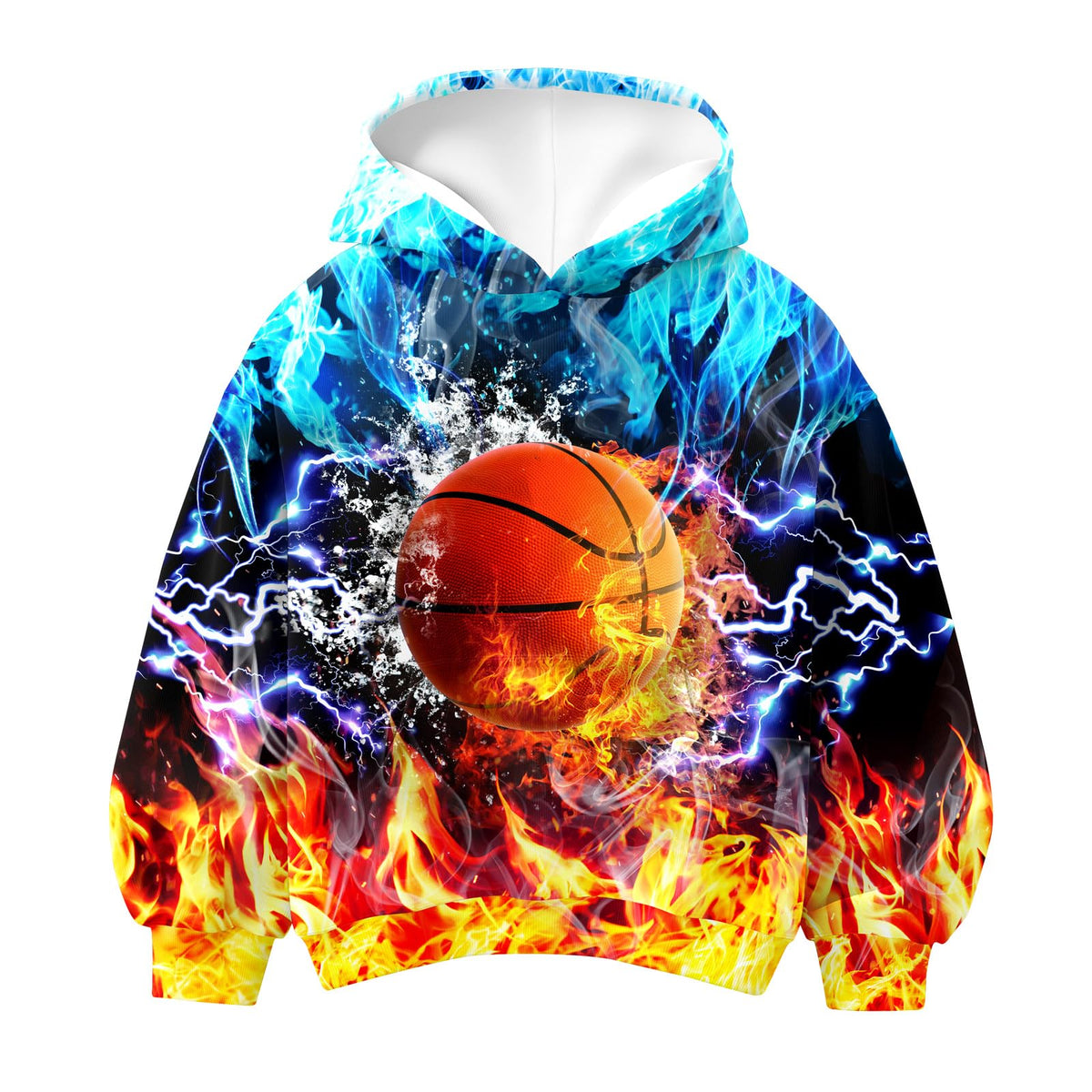 Lanbubble Boys' 3D Graphic Pullover Hoodie Long Sleeve Hooded Sweatshirt with Kangaroo Pocket Sizes 7-14Y
