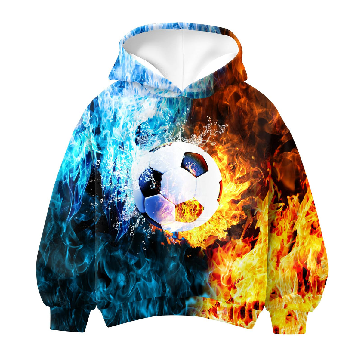 Lanbubble Boys' 3D Graphic Pullover Hoodie Long Sleeve Hooded Sweatshirt with Kangaroo Pocket Sizes 7-14Y