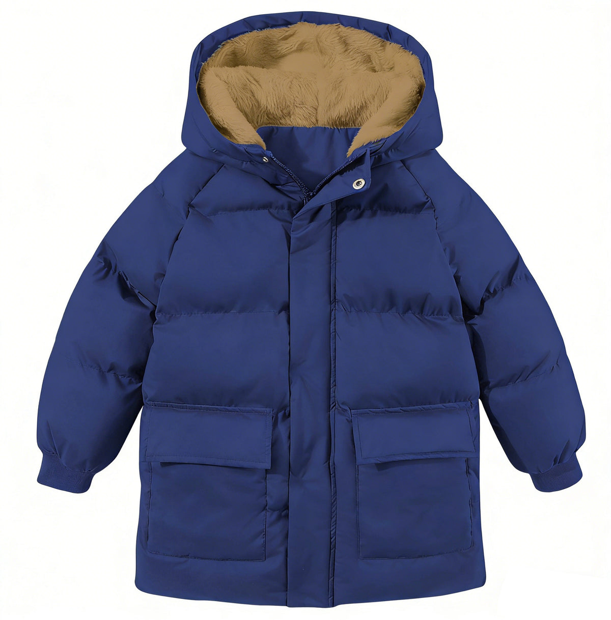 Lanbubble Toddler Boys Winter Hooded Puffer Coat Warm Padded Outwear Zipper Jacket for 2-6T Kids