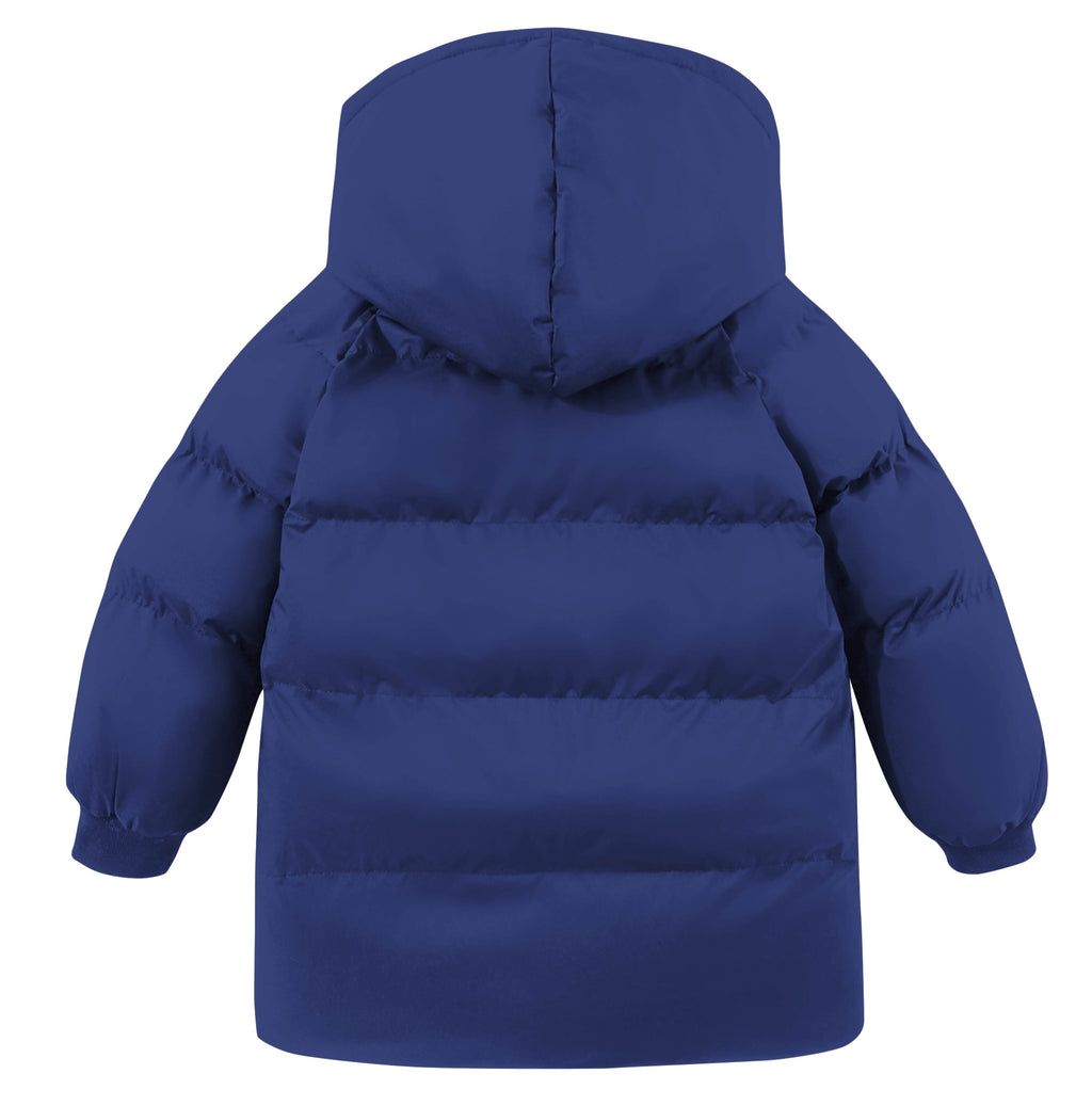 Lanbubble Toddler Boys Winter Hooded Puffer Coat Warm Padded Outwear Zipper Jacket for 2-6T Kids