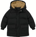 Lanbubble Toddler Boys Winter Hooded Puffer Coat Warm Padded Outwear Zipper Jacket for 2-6T Kids