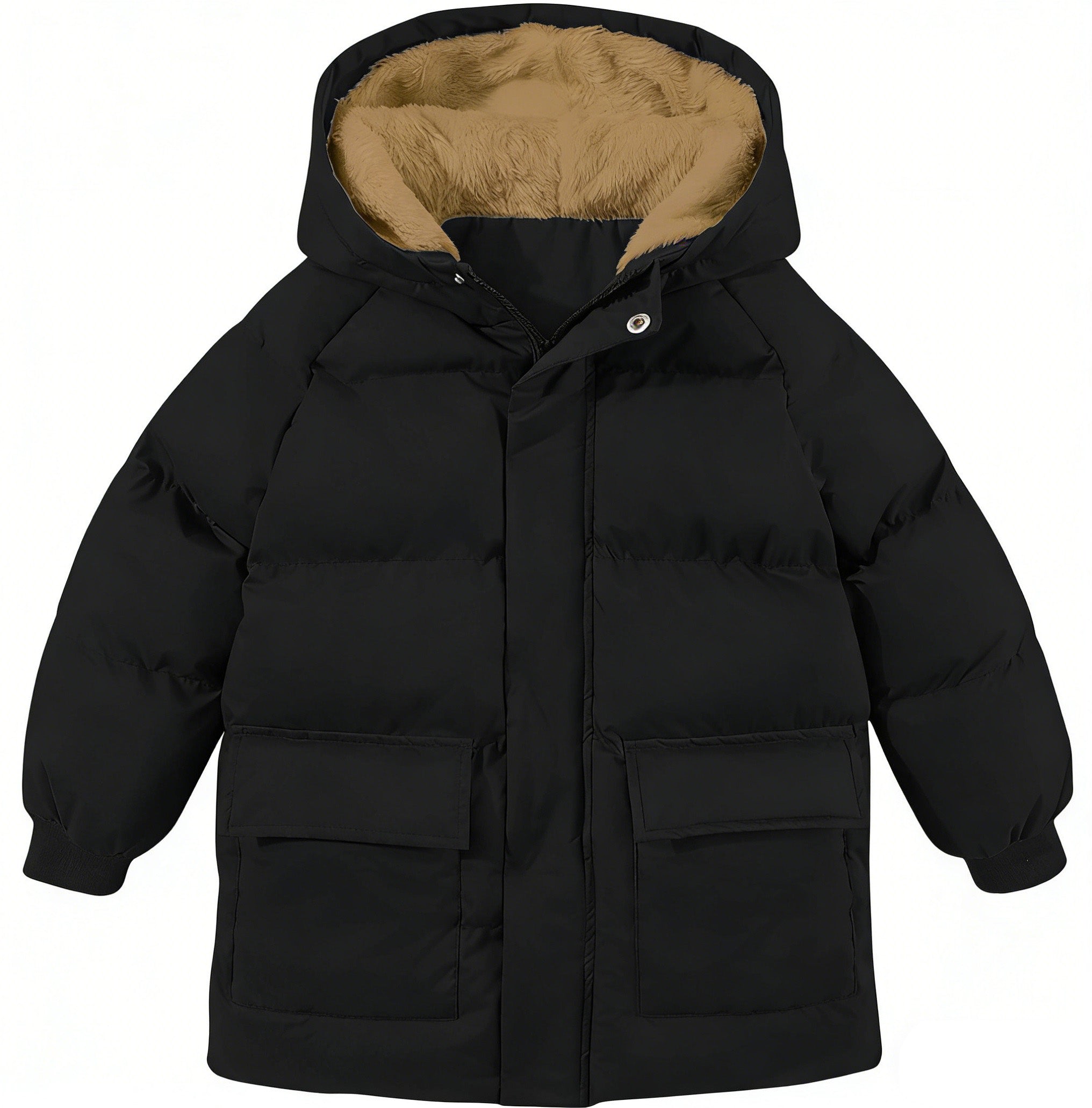 Lanbubble Toddler Boys Winter Hooded Puffer Coat Warm Padded Outwear Zipper Jacket for 2-6T Kids