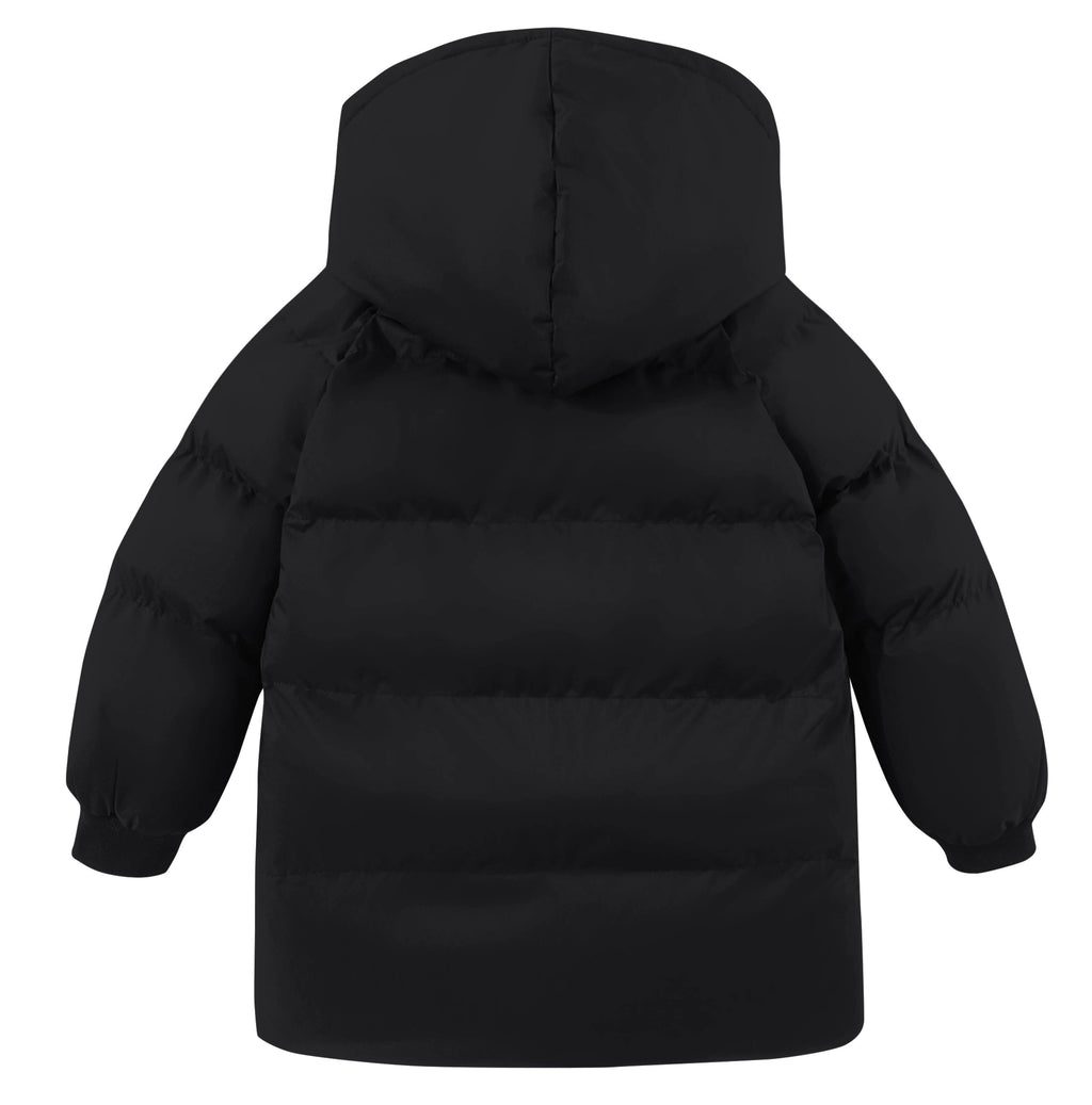 Lanbubble Toddler Boys Winter Hooded Puffer Coat Warm Padded Outwear Zipper Jacket for 2-6T Kids