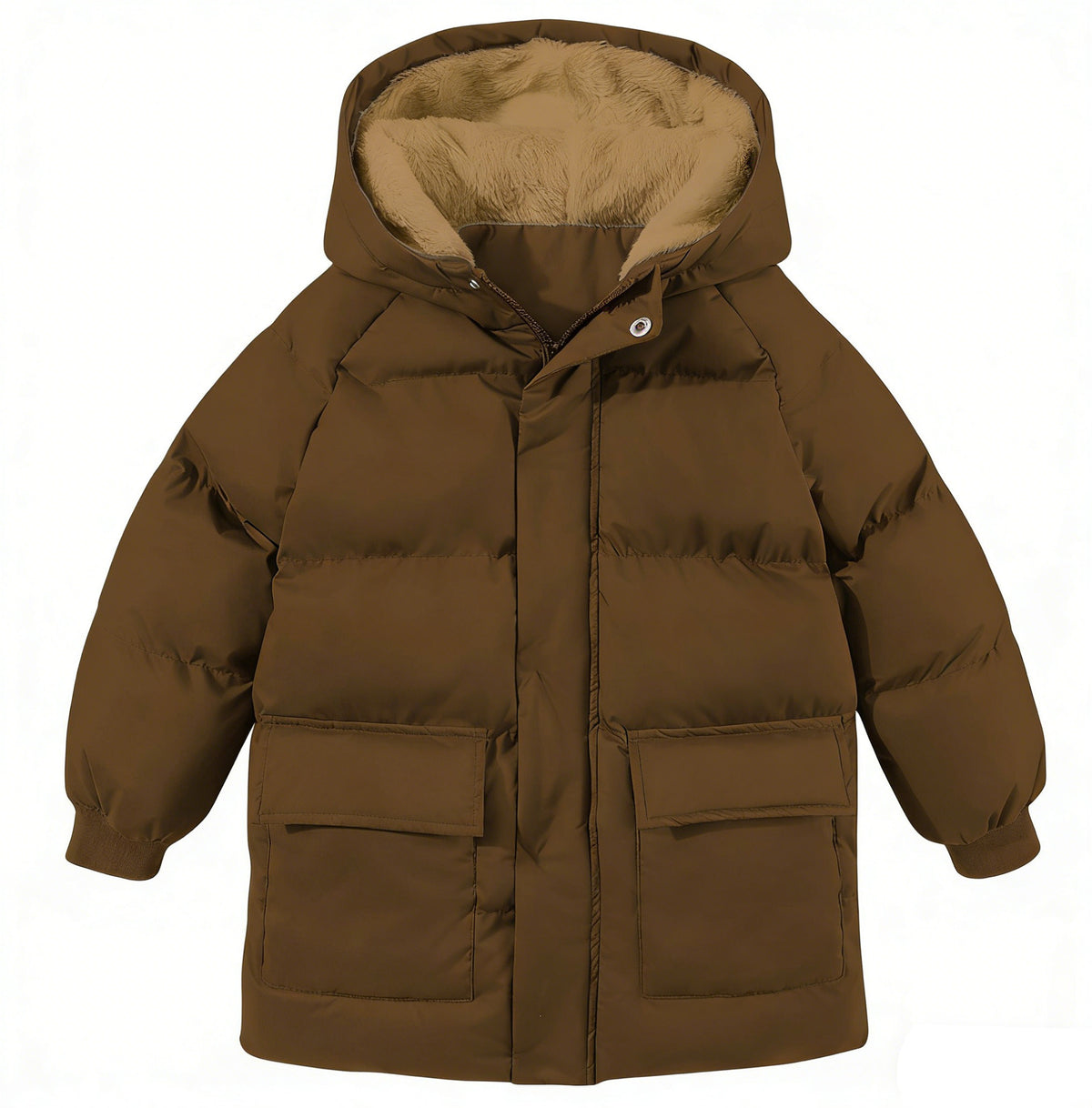 Lanbubble Toddler Boys Winter Hooded Puffer Coat Warm Padded Outwear Zipper Jacket for 2-6T Kids