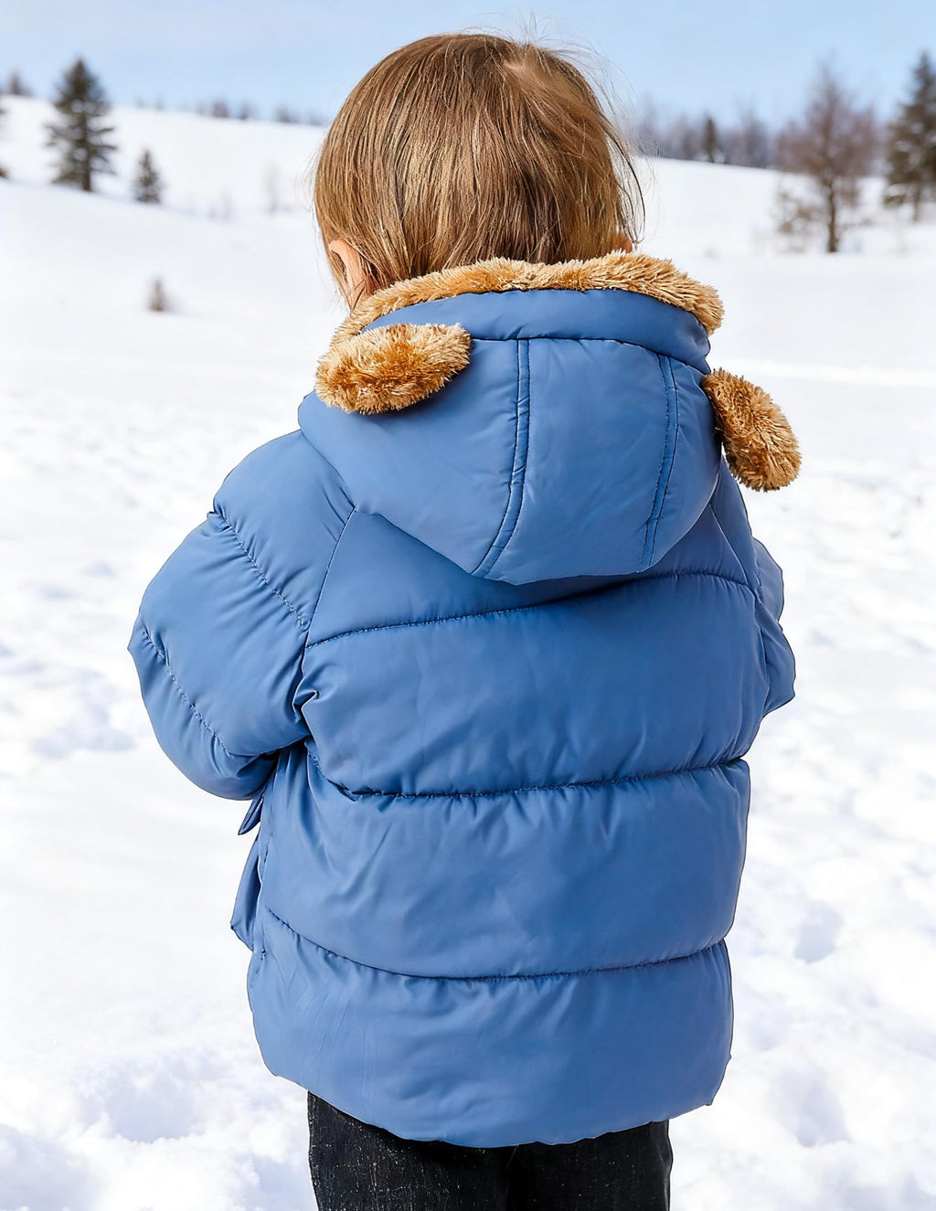 Lanbubble Toddler Baby Boys' Fleece Lined Puffer Coat Outerwear With Hood Jacket Winter Clothes 12M-5T