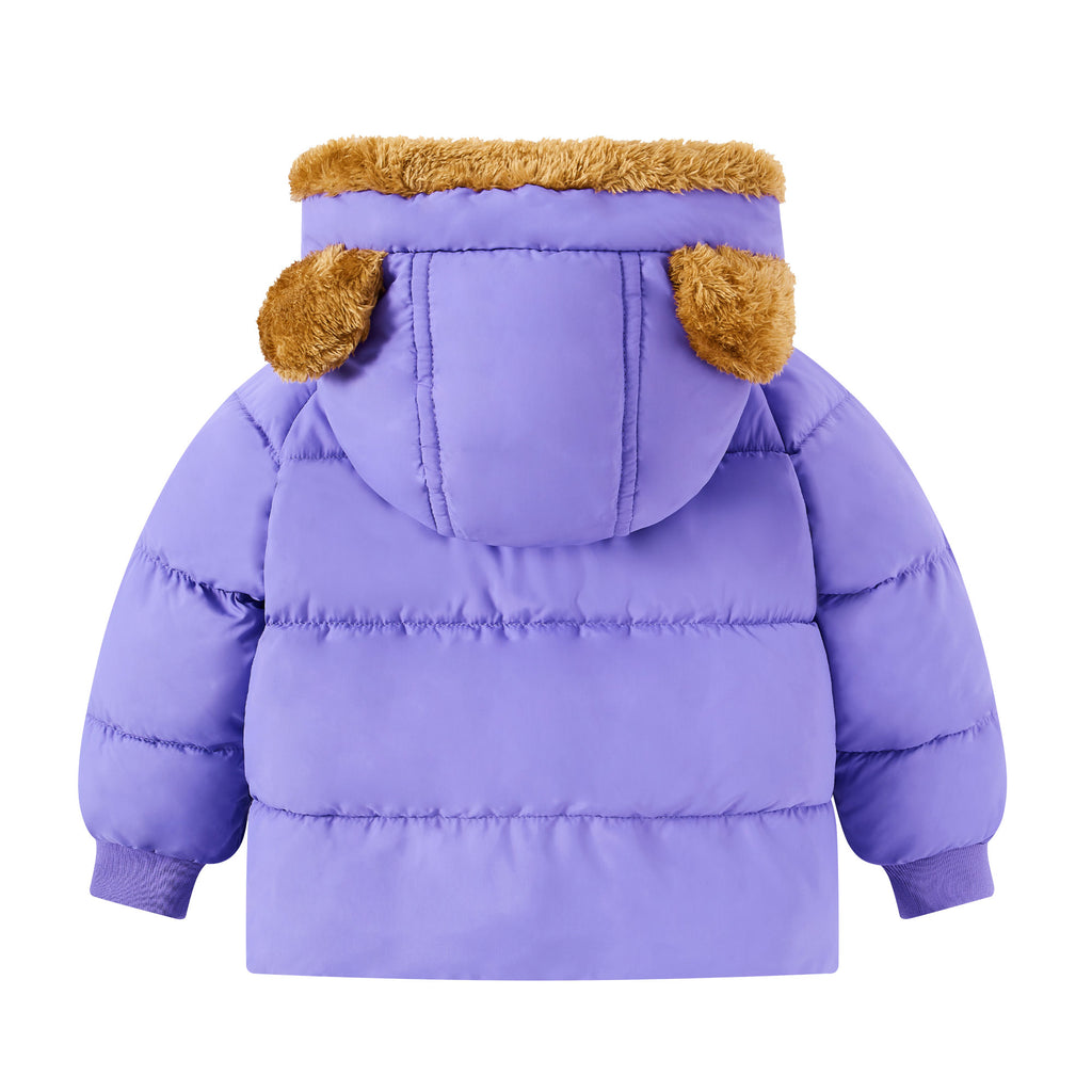 Lanbubble Toddler Baby Boys' Fleece Lined Puffer Coat Outerwear With Hood Jacket Winter Clothes 12M-5T