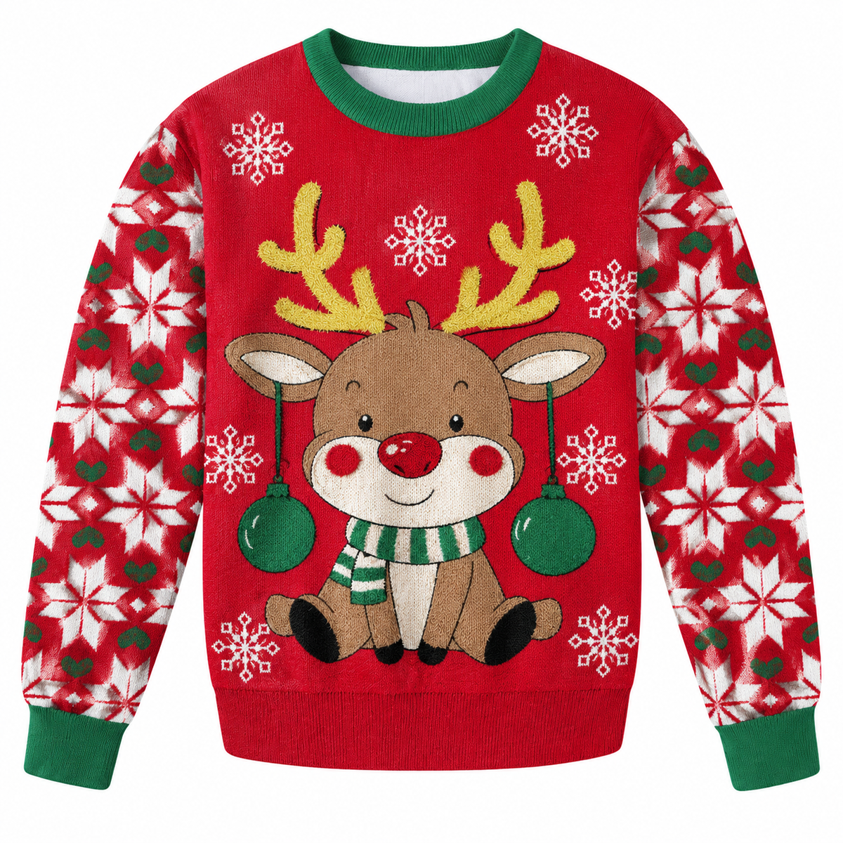 Lanbubble Boys Girls Ugly Christmas Sweater Holiday Party Pullover Xmas Sweatshirt for Kids Size 7-14