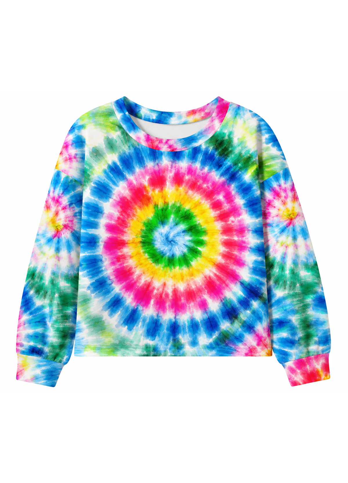 Lanbubble Girls Long Sleeve T Shirt Casual Graphic Tie Dye Top 7-12Y