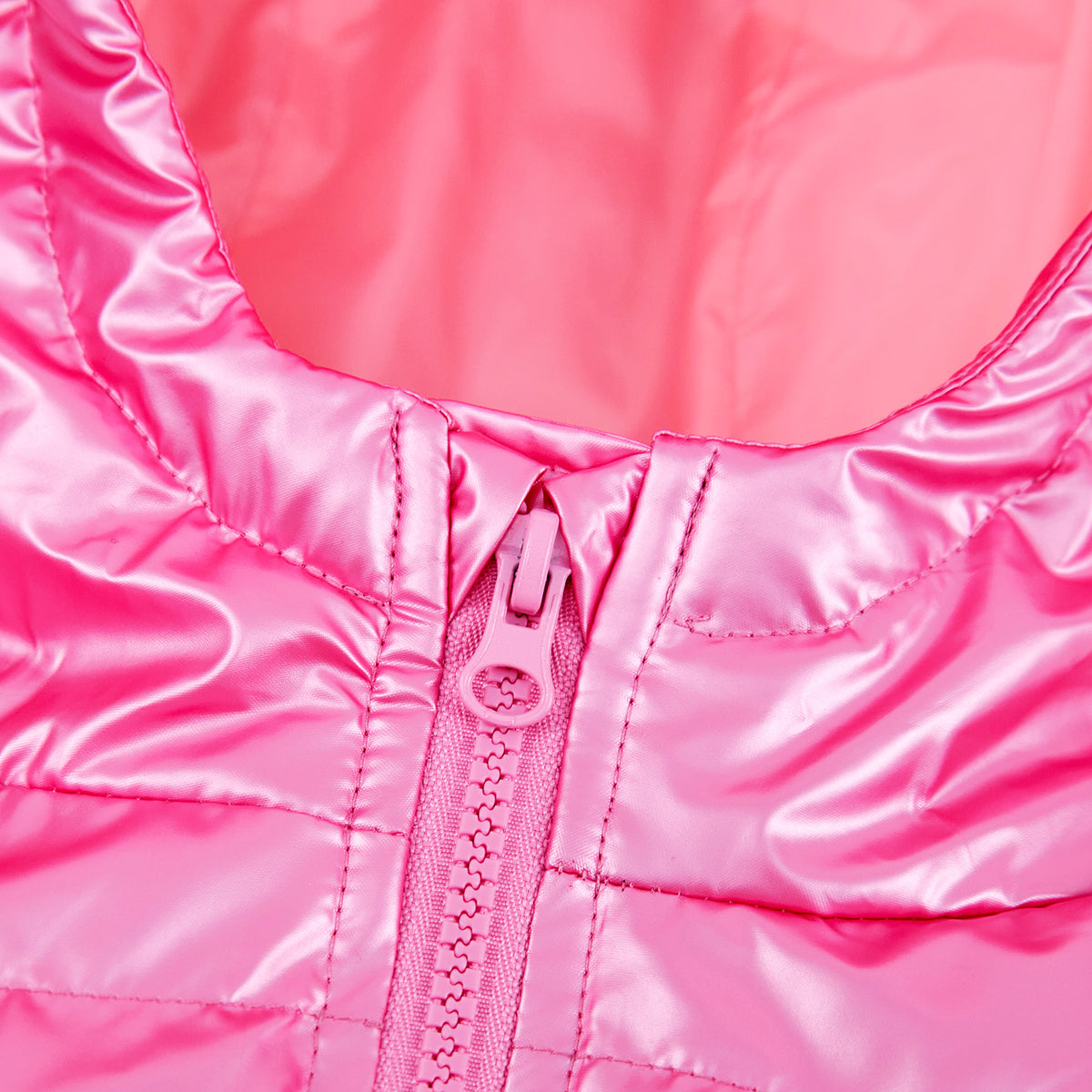 Lanbubble Girls Shiny Puffer Jacket Hooded Winter Coat Warm Outerwear for Kids 7-14Y