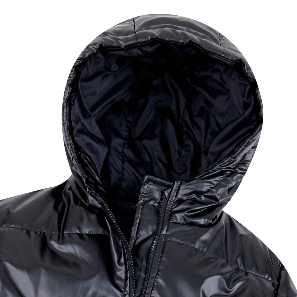Lanbubble Girls Shiny Puffer Jacket Hooded Winter Coat Warm Outerwear for Kids 7-14Y