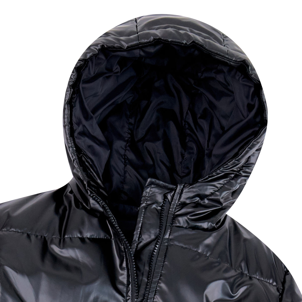 Lanbubble Girls Shiny Puffer Jacket Hooded Winter Coat Warm Outerwear for Kids 7-14Y