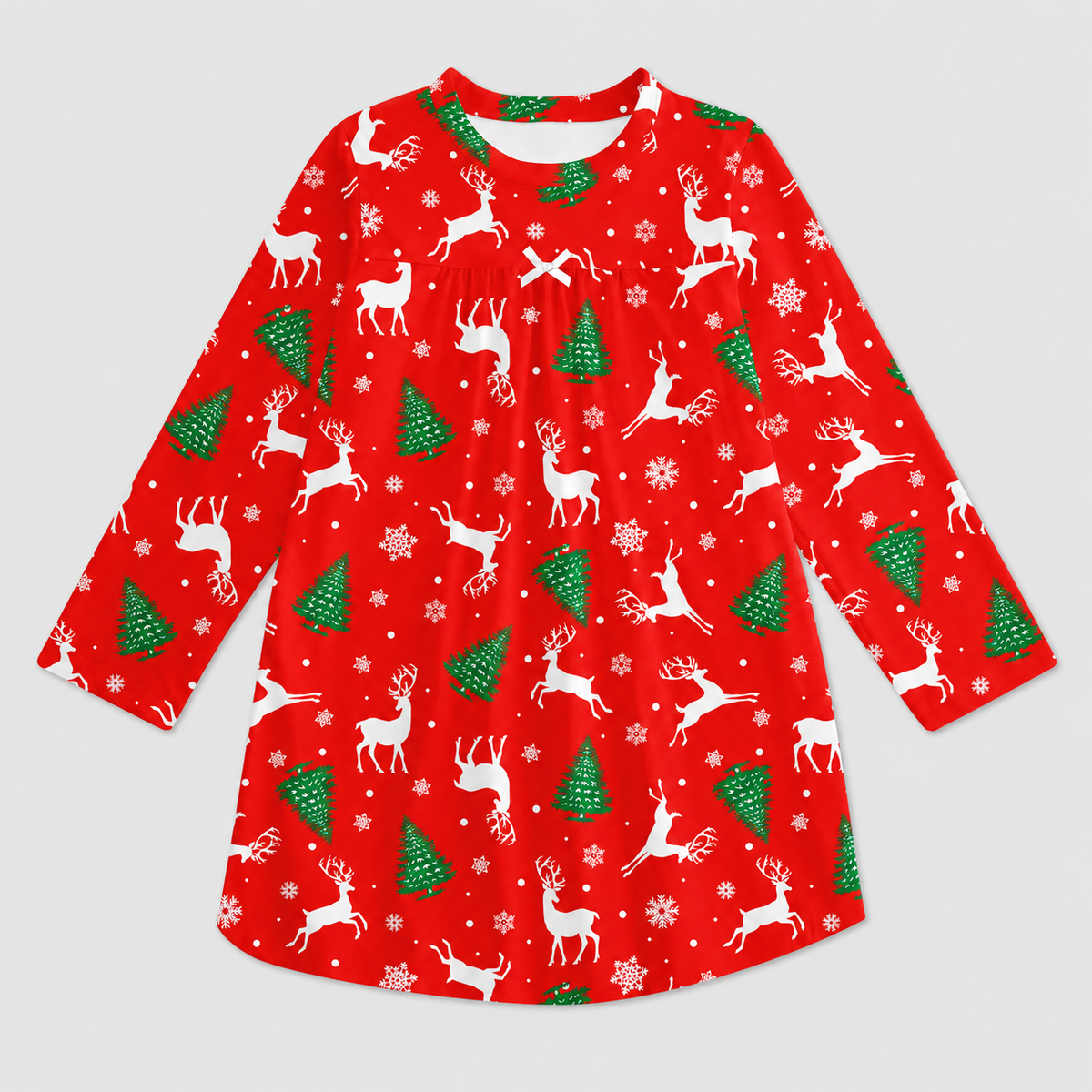 Lanbubble Girls Nightgowns Long Sleeve Pajama Dress for Girls 5-12 Years Printed Kids Sleepwear Nightdress
