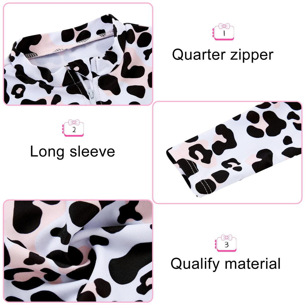 Toddler Girls 4 Piece Swimsuit Long Sleeve Rash Guard Ruffle Tankini Set Bathing Suit With Headband Little Girls 2-6T