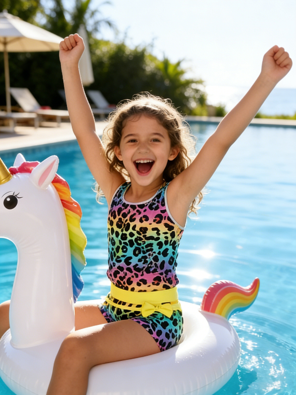 Girls Swimsuit Two Piece Set Tankini Crop Top Swim Shorts Bathing Suit Sizes 4-11Y