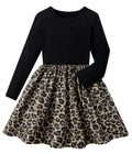 Lanbubble Toddler Girls Long Sleeve Dress A-Line Casual Play Dresses Size 2-7T