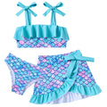 Lanbubble Girls Tankini Swimsuit Set 3 Piece Bathing Suits for Toddler Summer Beach Swimwear Size 3-8 Years