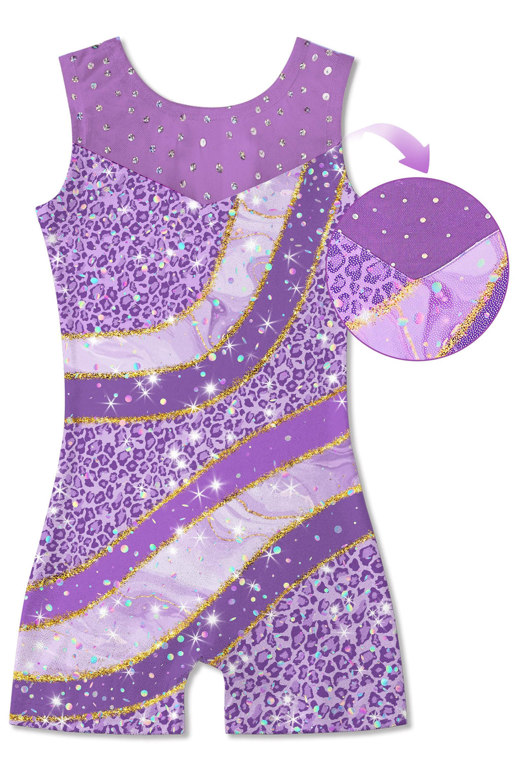 Gymnastics Leotards for Girls Toddler Unitard Biketard Clothes Cute Kid Dance Outfit 3-7T