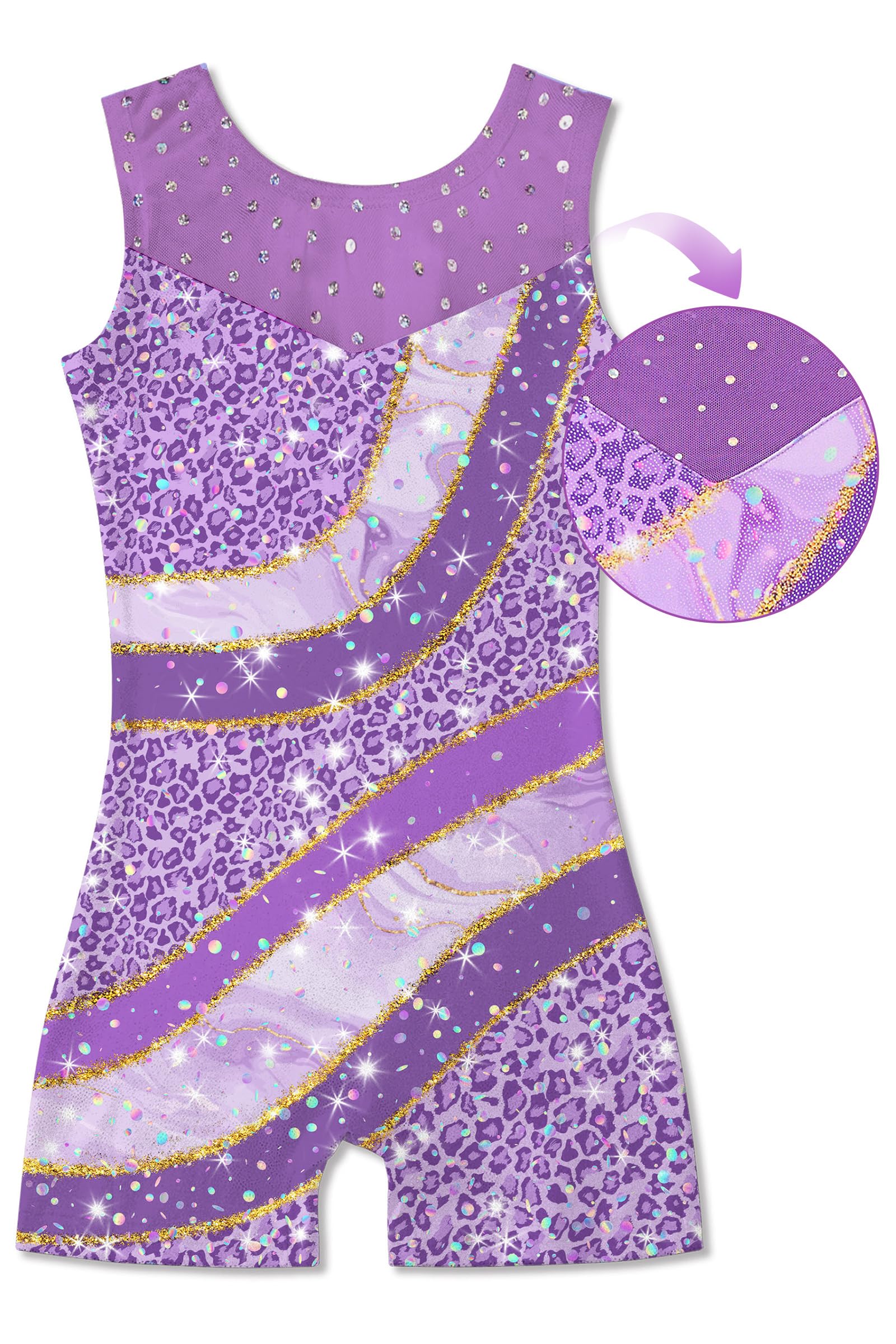 Gymnastics Leotards for Girls Toddler Unitard Biketard Clothes Cute Kid Dance Outfit 3-7T