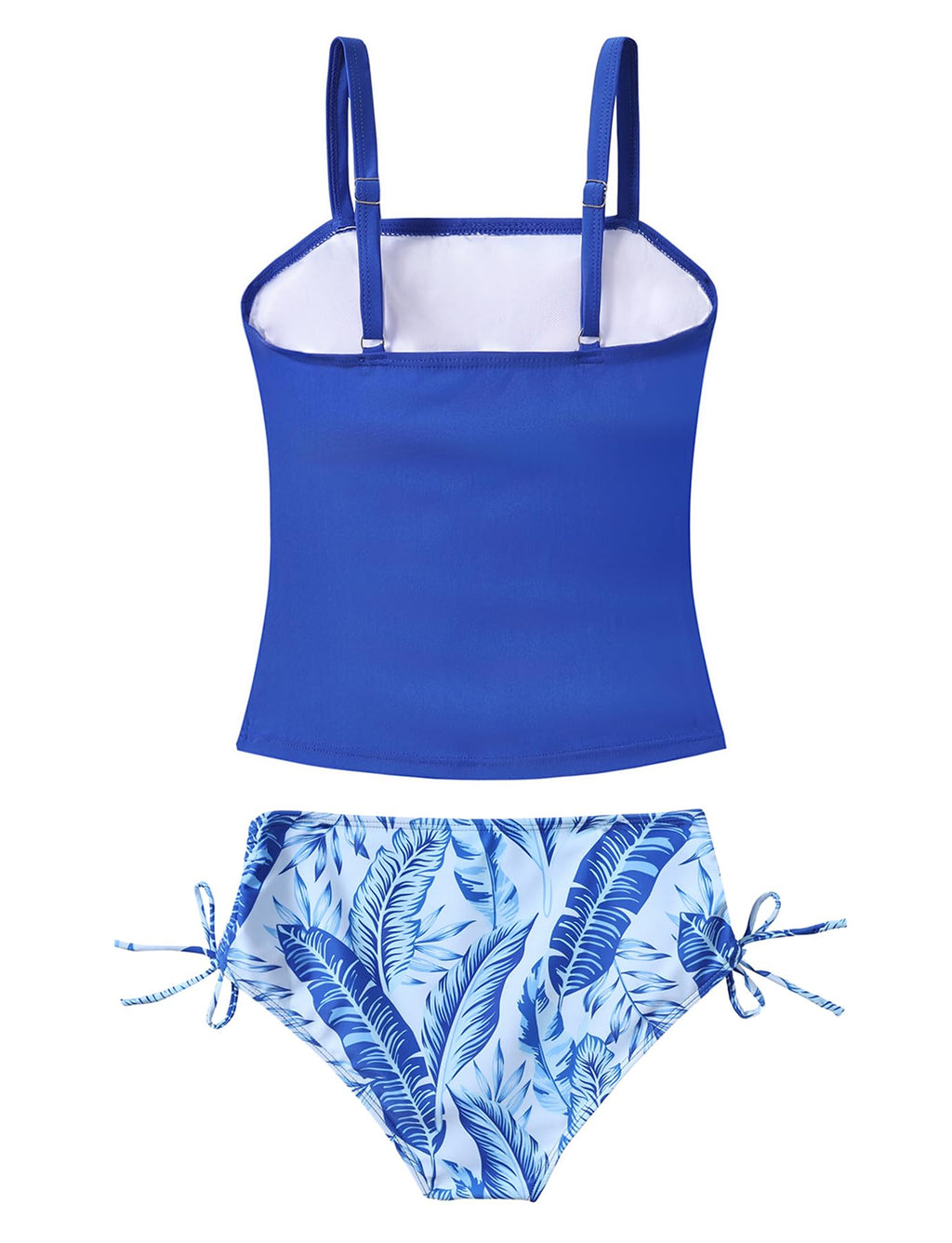 Lanbubble Girls Tankini Swimsuits for Teens 2 Piece Padded Bathing Suit Drawstring Swimwear Set 9-16T