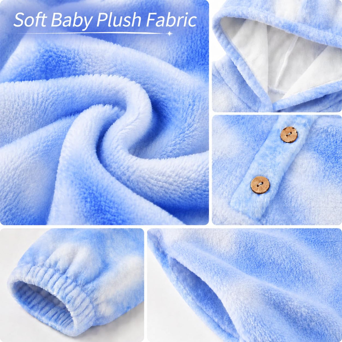 Lanbubble Girls Fuzzy Hoodie Fleece Sweaters Button Pullover Sherpa Jacket Tops for Kids 6-13Y