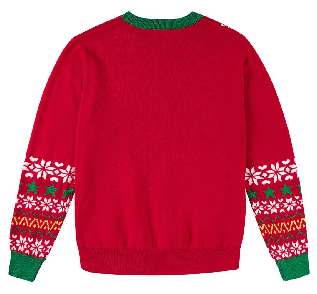 Lanbubble Boys Girls Ugly Christmas Sweater Holiday Party Pullover Xmas Sweatshirt for Kids Size 7-14