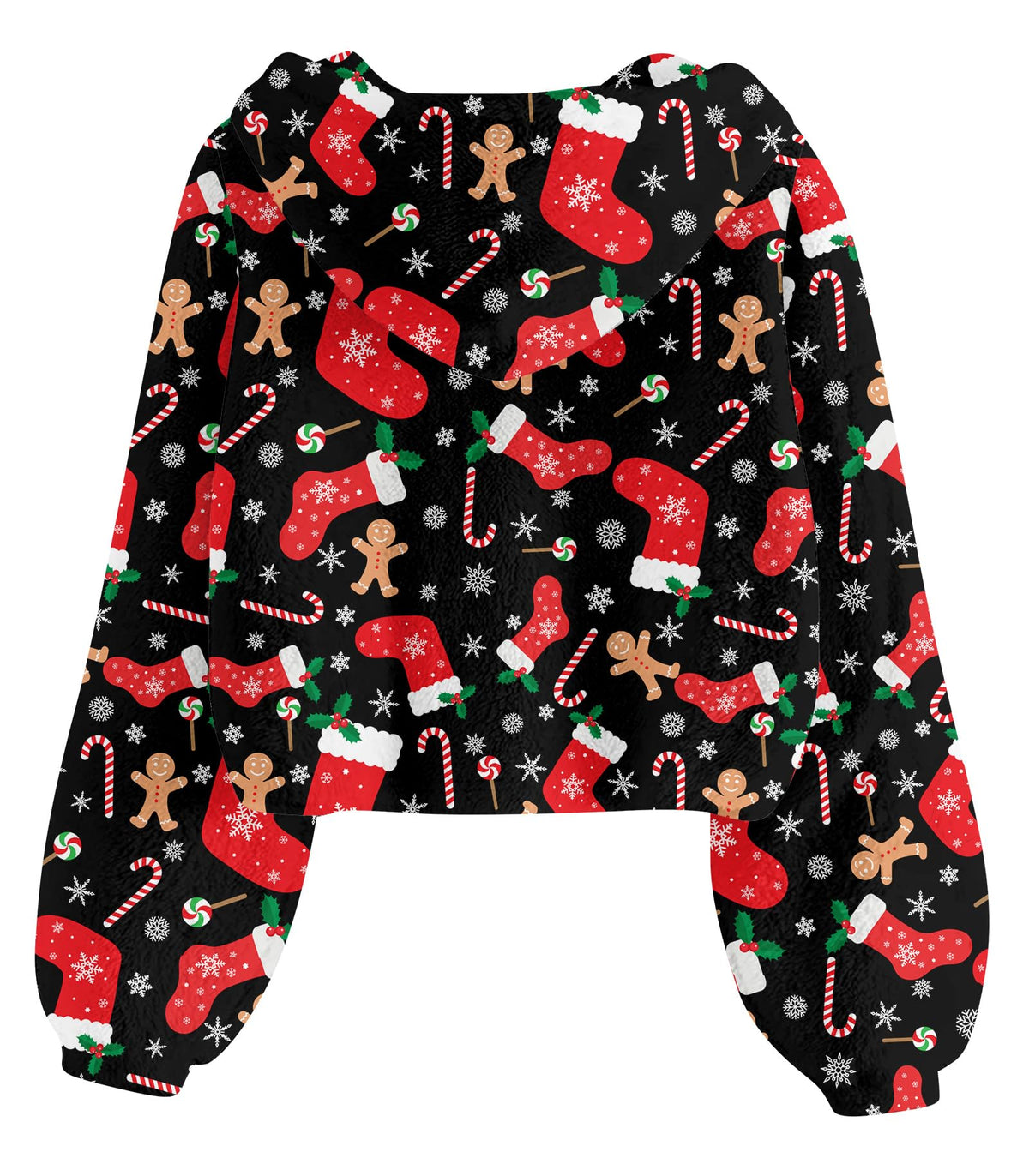 Lanbubble Girls Christmas Hoodie Sweatshirt Warm Pullover Top with Button, Sizes 6-13 Years
