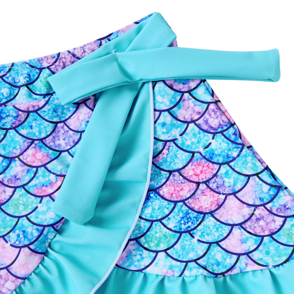 Lanbubble Girls Tankini Swimsuit Set 3 Piece Bathing Suits for Toddler Summer Beach Swimwear Size 3-8 Years