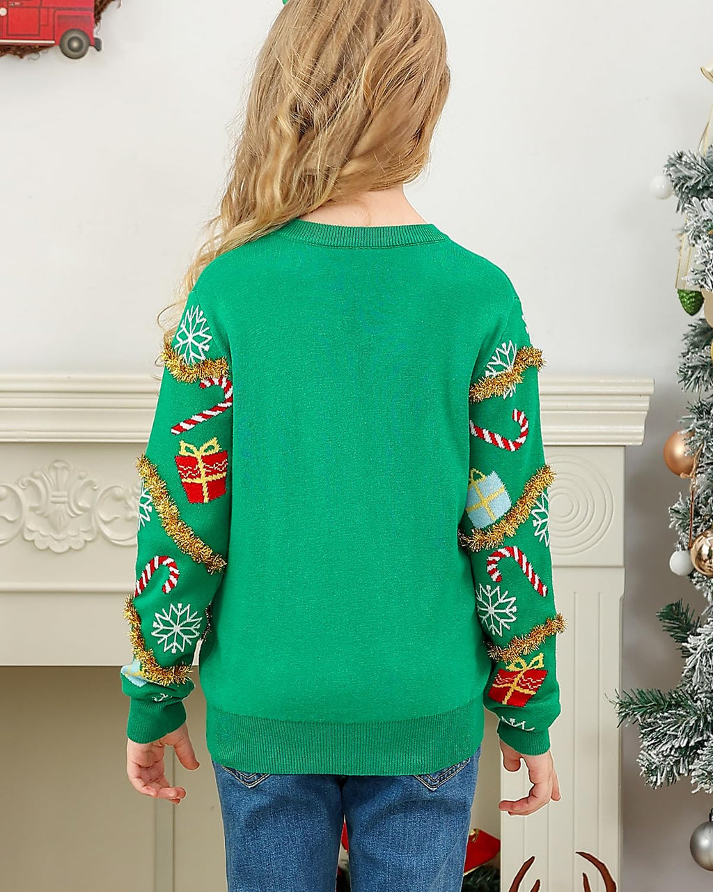 Lanbubble Boys Girls Ugly Christmas Sweater Holiday Party Pullover Xmas Sweatshirt for Kids Size 7-14