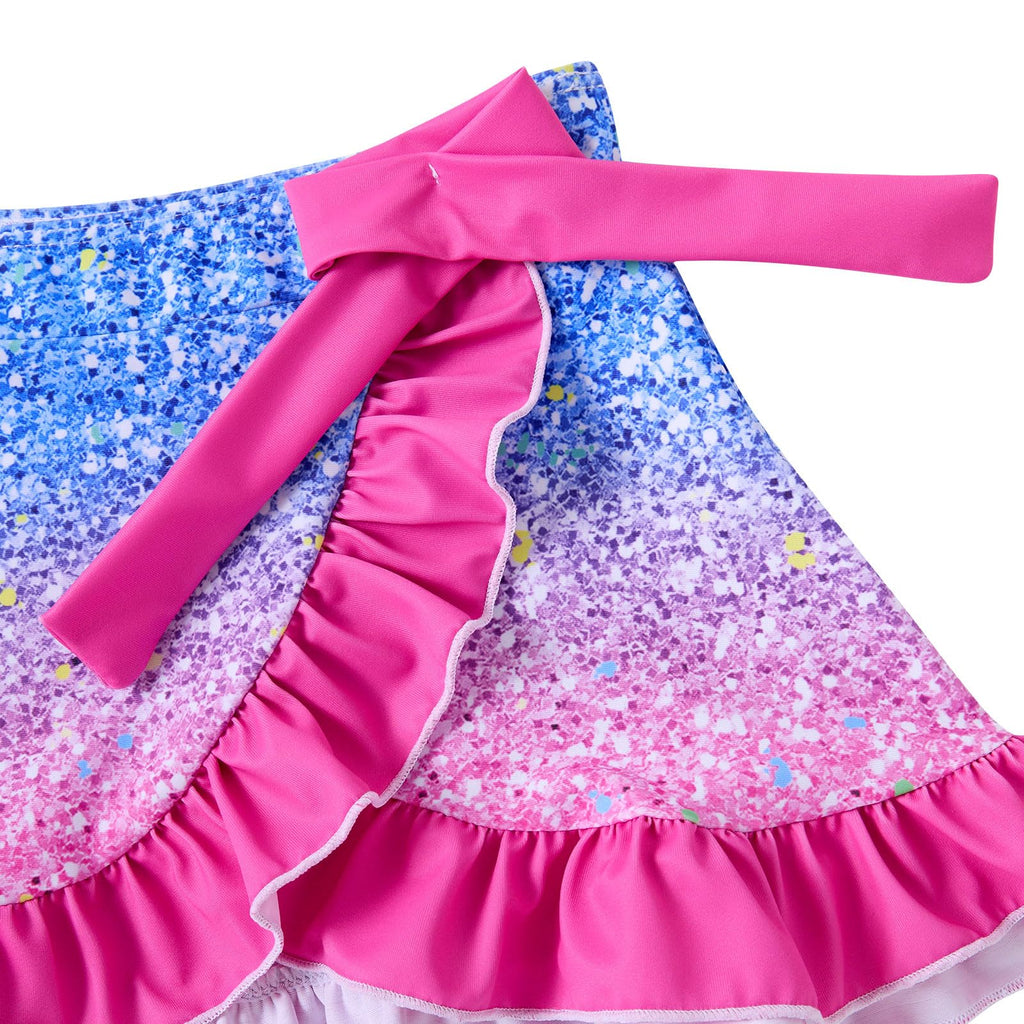 Lanbubble Girls Tankini Swimsuit Set 3 Piece Bathing Suits for Toddler Summer Beach Swimwear Size 3-8 Years